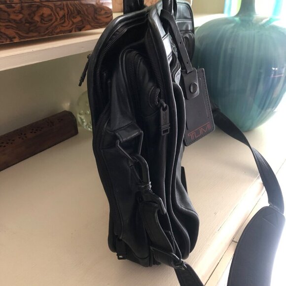 Vintage TUMI 904D3 Black Nappa Leather Laptop Briefcase Messenger Bag Rare - Picture 12 of 12